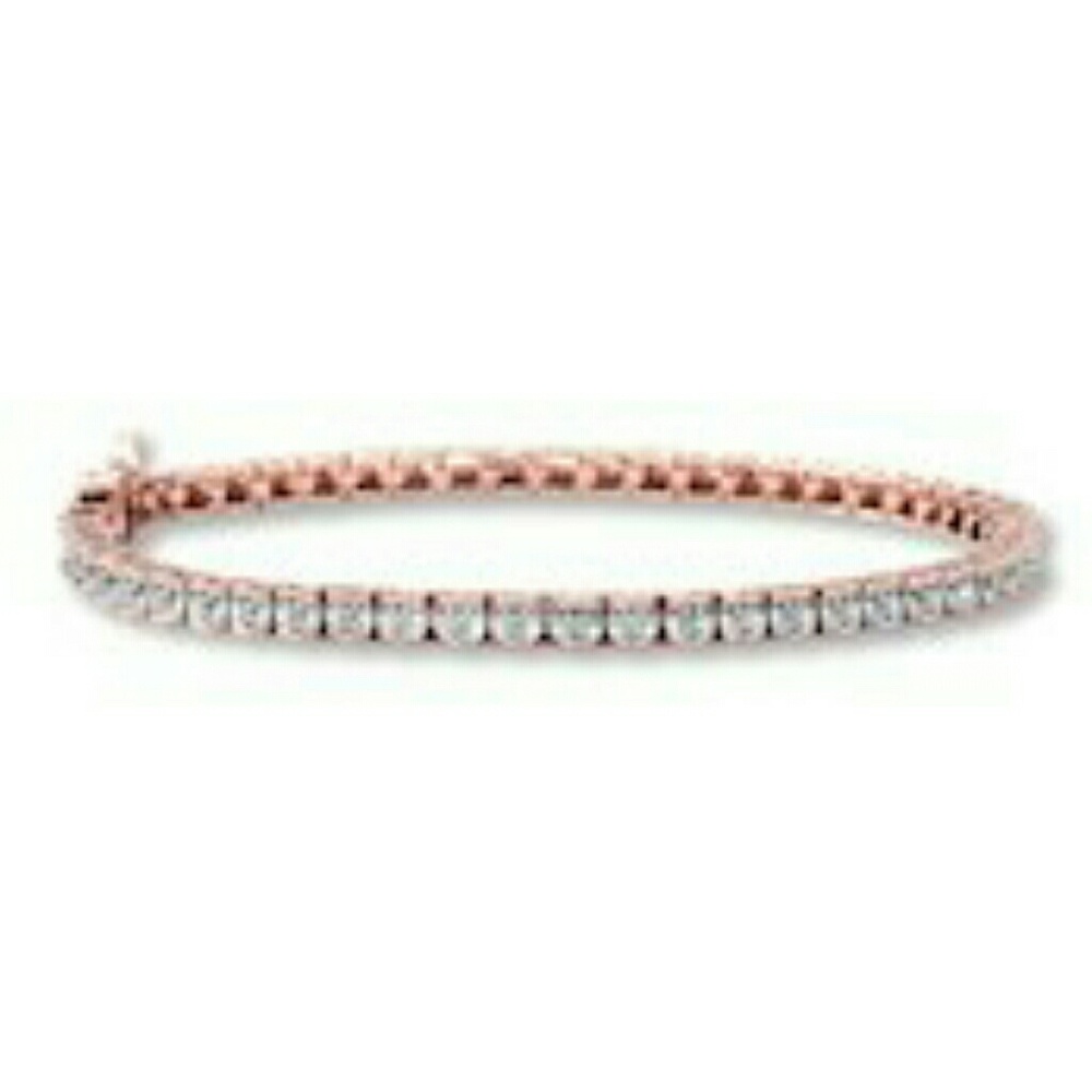 10kt rose gold 1/6ct diamond tennis bracelet kay j